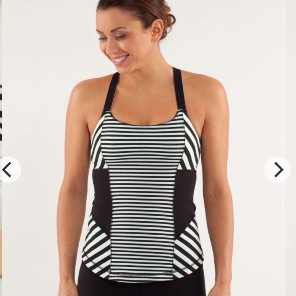 LuLuLemon workout striped tank top